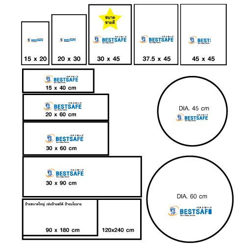 ป้ายอะลูมิเนียม 2 mm สติ๊กเกอร์สะท้อนแสง 3M Engineer Grade ขนาด 122 * 244 cm.